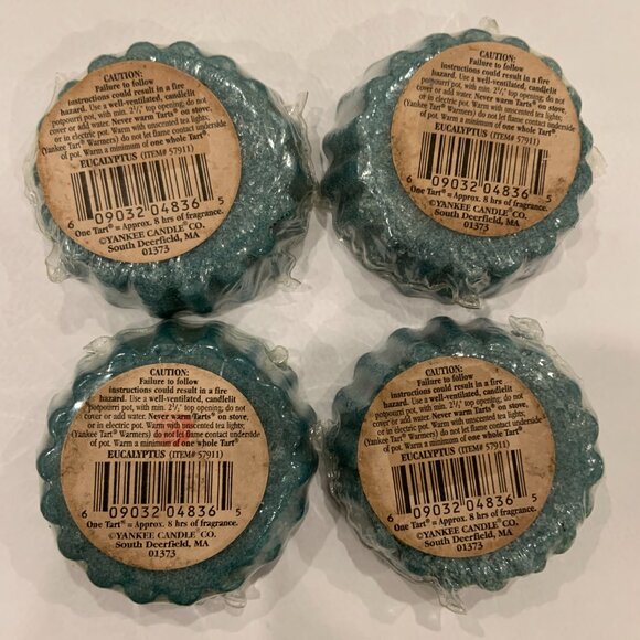 4 Yankee Candle Wax Tarts EUCALYPTUS Rare and Retired Label - Picture 3 of 4